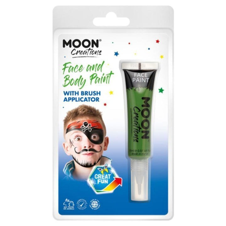 Moon Creations Face & Body Paints, Green-Make up and Special FX-Jokers Costume Mega Store