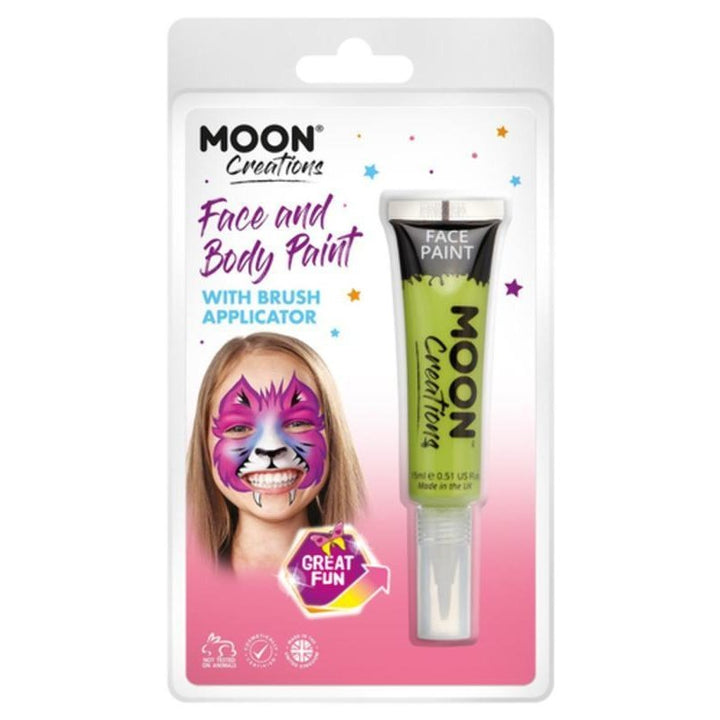 Moon Creations Face & Body Paints, Lime Green-Make up and Special FX-Jokers Costume Mega Store