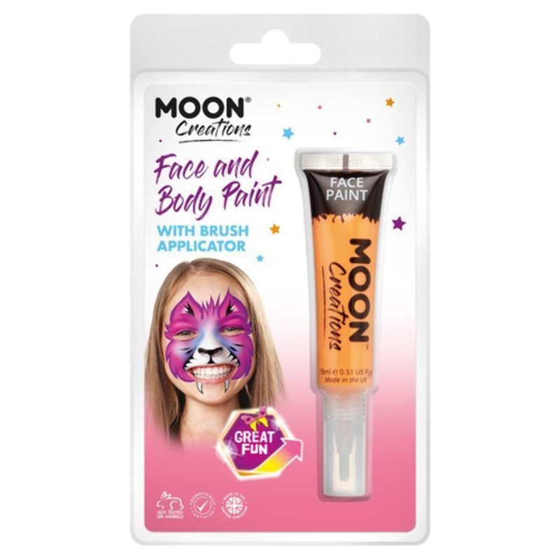 Moon Creations Face & Body Paints, Orange-Make up and Special FX-Jokers Costume Mega Store