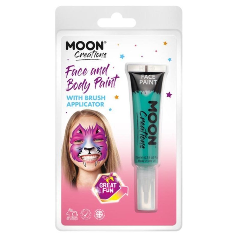 Moon Creations Face & Body Paints, Turquoise-Make up and Special FX-Jokers Costume Mega Store
