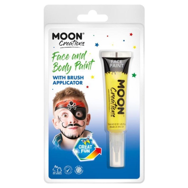 Moon Creations Face & Body Paints, Yellow-Make up and Special FX-Jokers Costume Mega Store
