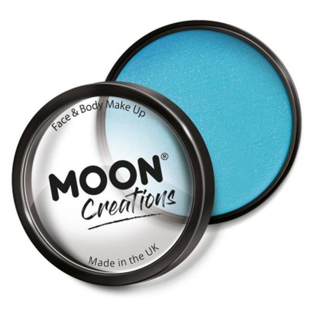 Moon Creations Pro Face Paint Cake Pot, Aqua-Make up and Special FX-Jokers Costume Mega Store