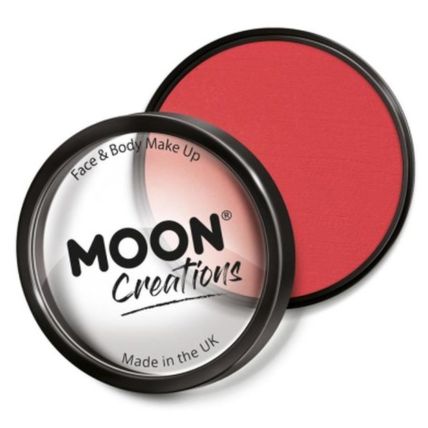 Moon Creations Pro Face Paint Cake Pot, Bright Red-Make up and Special FX-Jokers Costume Mega Store