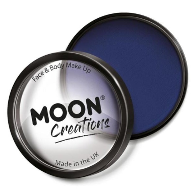 Moon Creations Pro Face Paint Cake Pot, Dark Blue-Make up and Special FX-Jokers Costume Mega Store