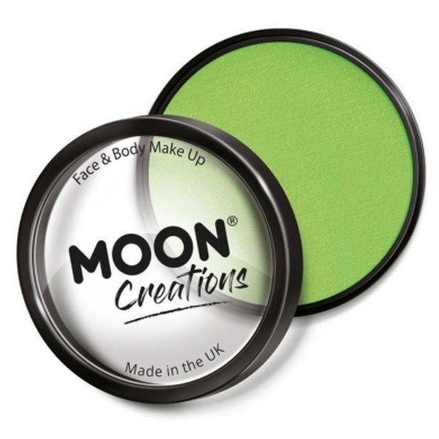 Moon Creations Pro Face Paint Cake Pot, Light Green-Make up and Special FX-Jokers Costume Mega Store