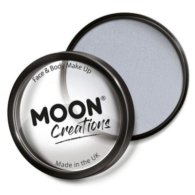Moon Creations Pro Face Paint Cake Pot, Light Grey-Make up and Special FX-Jokers Costume Mega Store