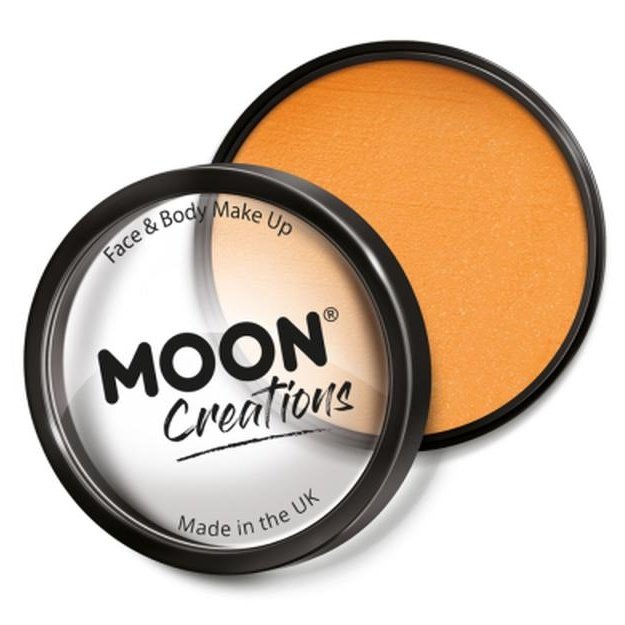 Moon Creations Pro Face Paint Cake Pot, Orange-Make up and Special FX-Jokers Costume Mega Store