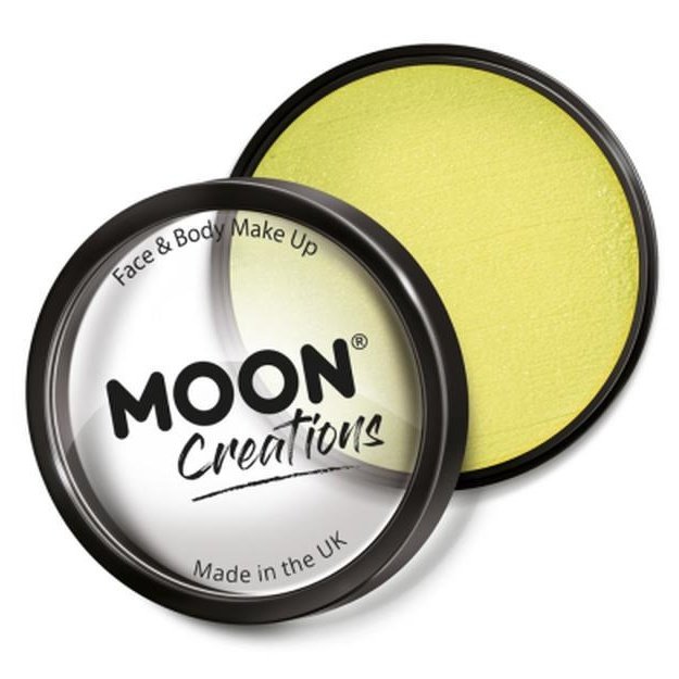 Moon Creations Pro Face Paint Cake Pot, Yellow-Make up and Special FX-Jokers Costume Mega Store