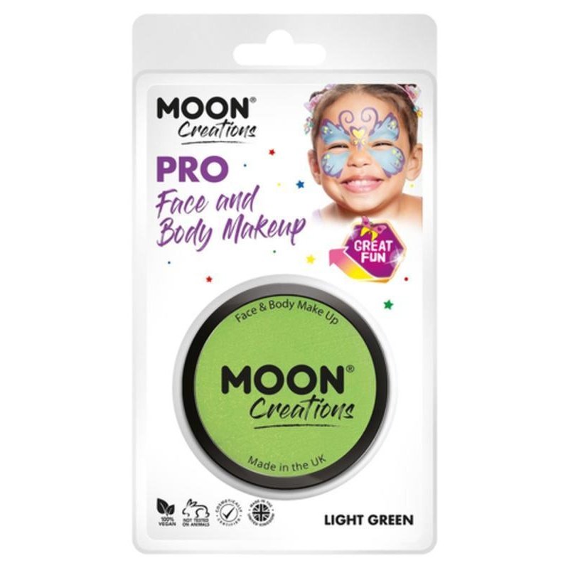 Moon Creations ProFace Paint Cake Pot, Light Green-Make up and Special FX-Jokers Costume Mega Store