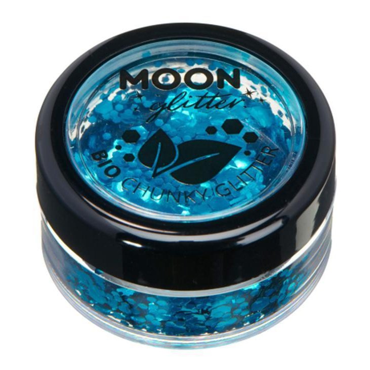 Moon Glitter Bio Chunky Glitter, Blue-Make up and Special FX-Jokers Costume Mega Store