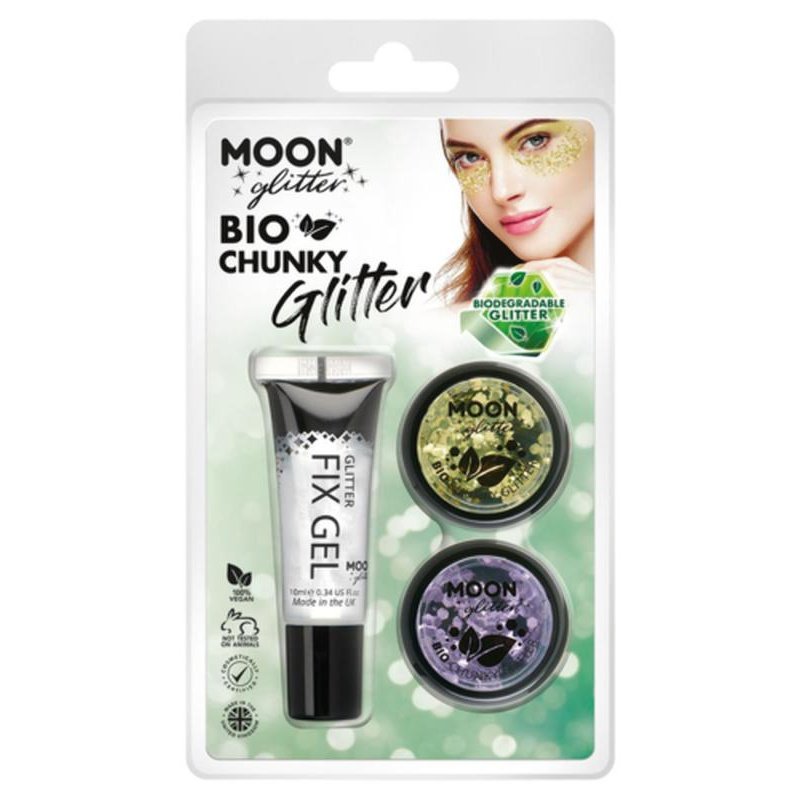 Moon Glitter Bio Chunky Glitter, Gold, Lavender-Make up and Special FX-Jokers Costume Mega Store