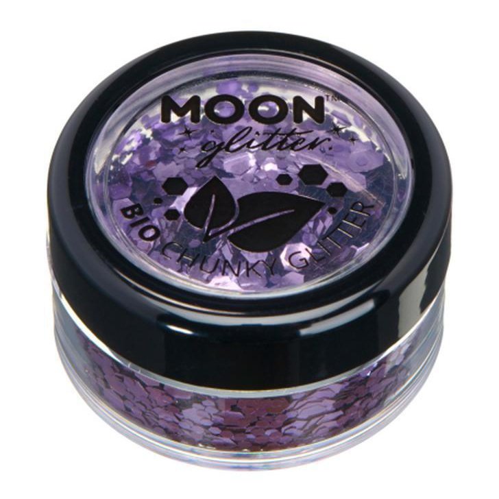 Moon Glitter Bio Chunky Glitter, Lilac-Make up and Special FX-Jokers Costume Mega Store