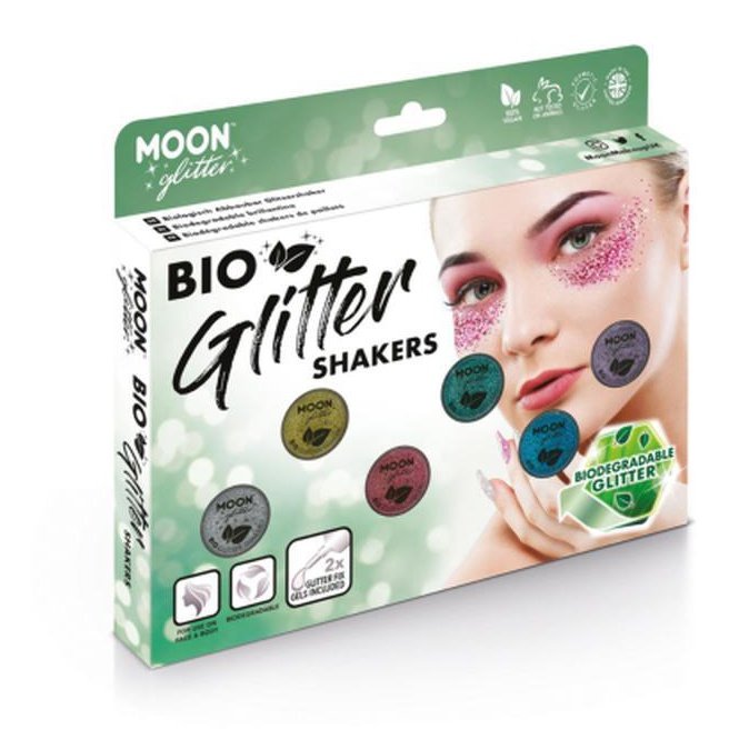 Moon Glitter Bio Glitter Shakers, Assorted-Make up and Special FX-Jokers Costume Mega Store