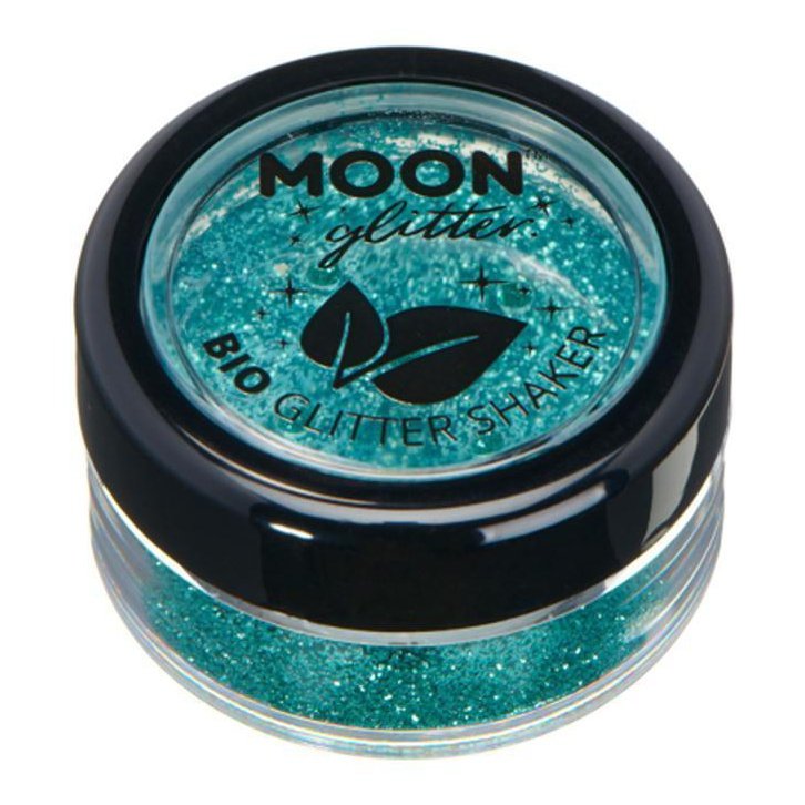 Moon Glitter Bio Glitter Shakers, Turquoise-Make up and Special FX-Jokers Costume Mega Store