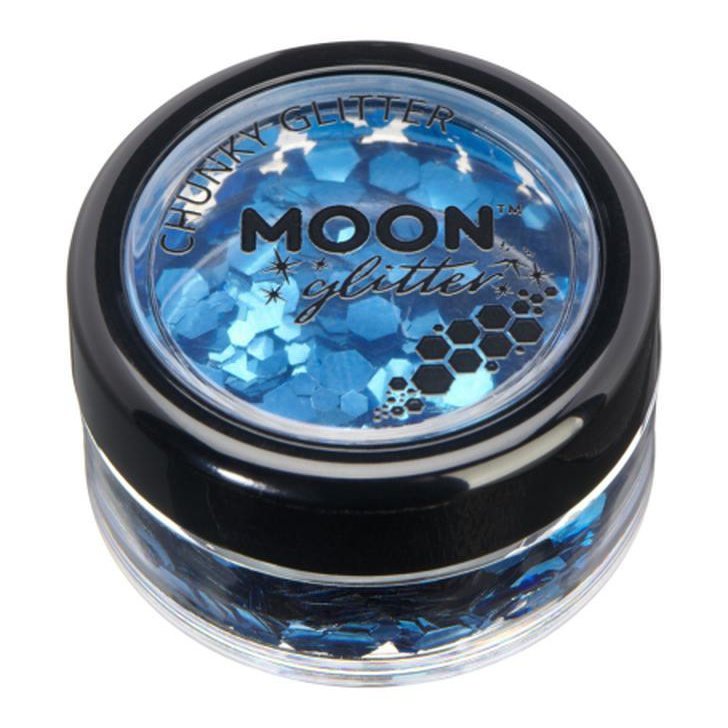 Moon Glitter Classic Chunky Glitter, Blue-Make up and Special FX-Jokers Costume Mega Store