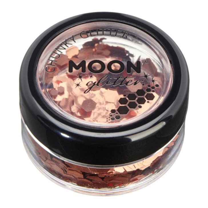 Moon Glitter Classic Chunky Glitter, Copper-Make up and Special FX-Jokers Costume Mega Store