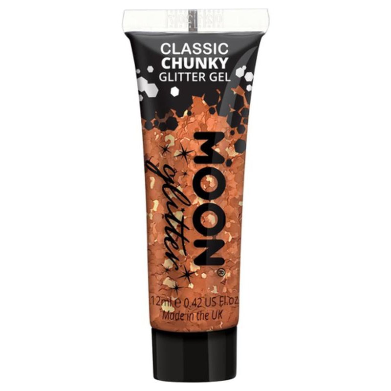 Moon Glitter Classic Chunky Glitter Gel, Copper-Make up and Special FX-Jokers Costume Mega Store