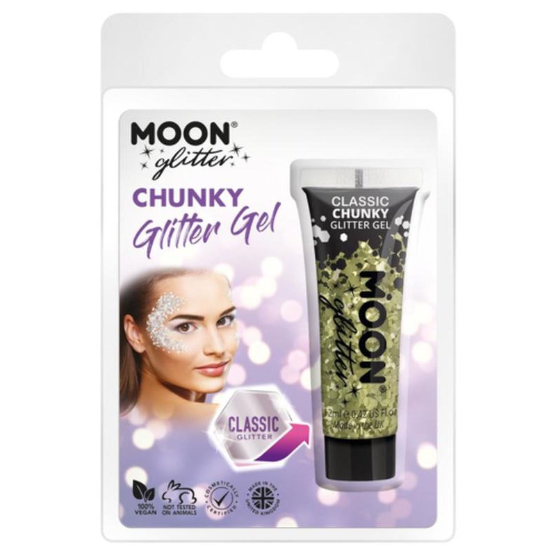 Moon Glitter Classic Chunky Glitter Gel, Gold-Make up and Special FX-Jokers Costume Mega Store