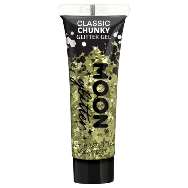 Moon Glitter Classic Chunky Glitter Gel, Gold-Make up and Special FX-Jokers Costume Mega Store