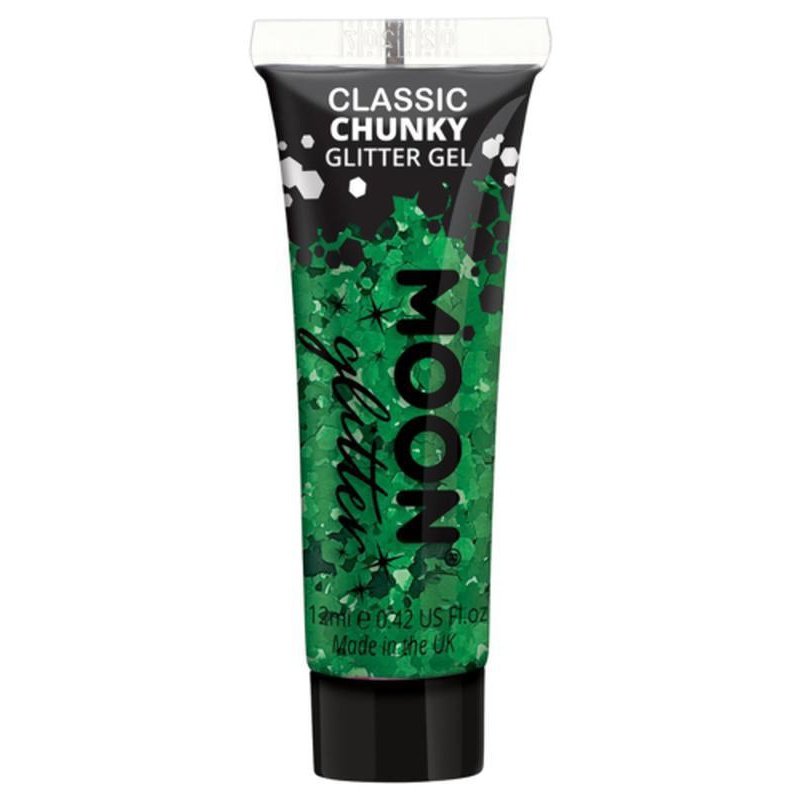 Moon Glitter Classic Chunky Glitter Gel, Green-Make up and Special FX-Jokers Costume Mega Store