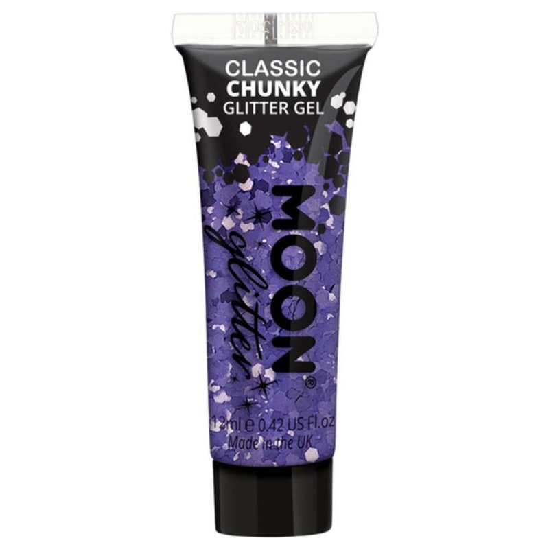 Moon Glitter Classic Chunky Glitter Gel, Lilac-Make up and Special FX-Jokers Costume Mega Store