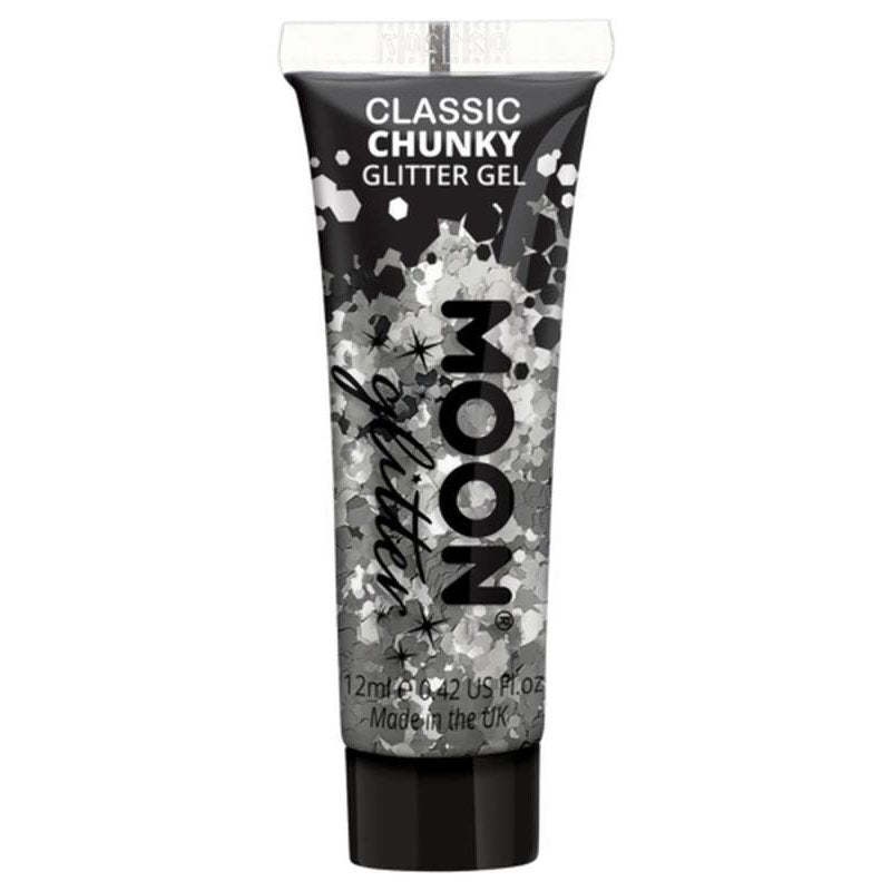 Moon Glitter Classic Chunky Glitter Gel, Silver-Make up and Special FX-Jokers Costume Mega Store