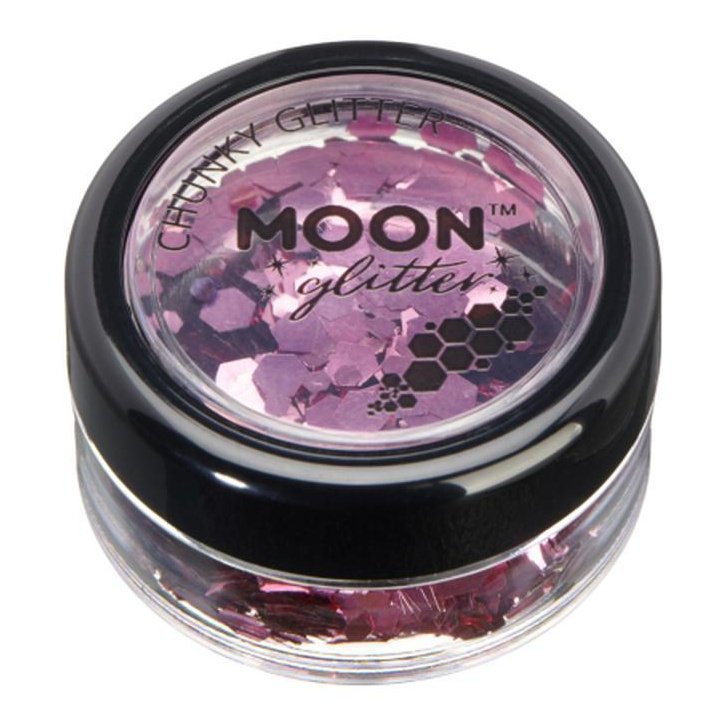 Moon Glitter Classic Chunky Glitter, Pink-Make up and Special FX-Jokers Costume Mega Store