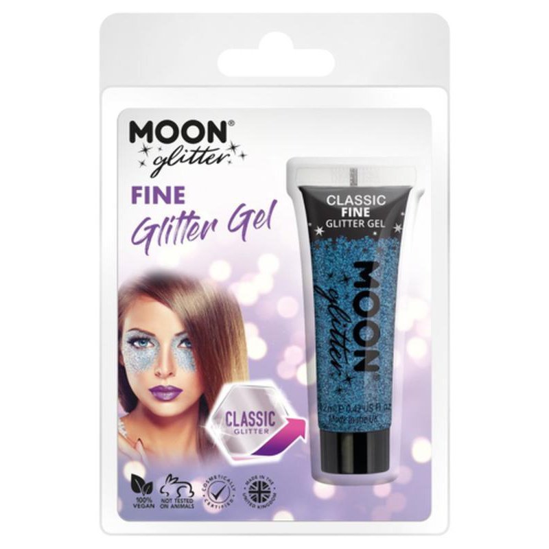 Moon Glitter Classic Fine Glitter Gel, Blue-Make up and Special FX-Jokers Costume Mega Store