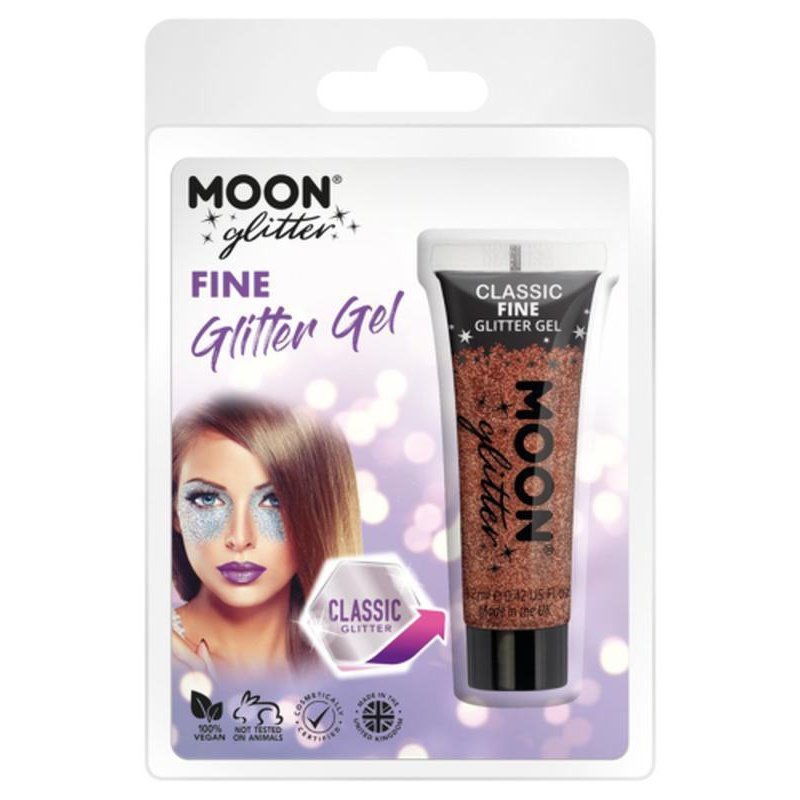 Moon Glitter Classic Fine Glitter Gel, Copper Bronze-Make up and Special FX-Jokers Costume Mega Store