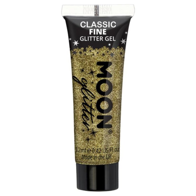 Moon Glitter Classic Fine Glitter Gel, Gold-Make up and Special FX-Jokers Costume Mega Store