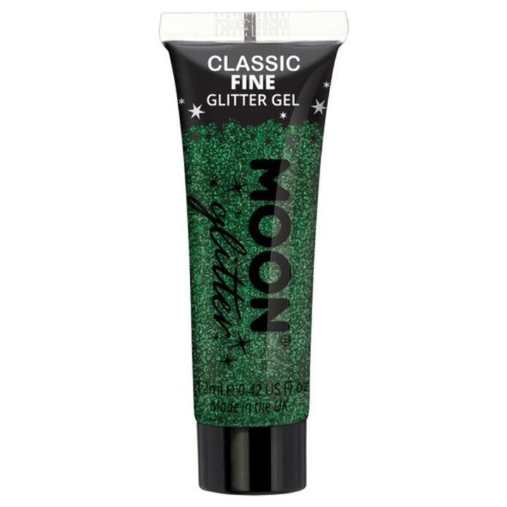 Moon Glitter Classic Fine Glitter Gel, Green-Make up and Special FX-Jokers Costume Mega Store