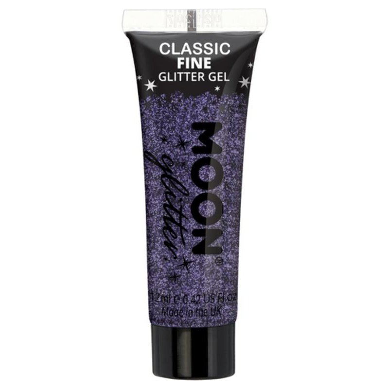 Moon Glitter Classic Fine Glitter Gel, Lilac-Make up and Special FX-Jokers Costume Mega Store
