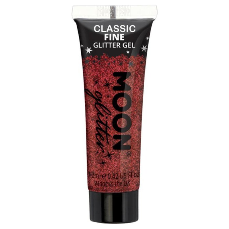 Moon Glitter Classic Fine Glitter Gel, Red-Make up and Special FX-Jokers Costume Mega Store