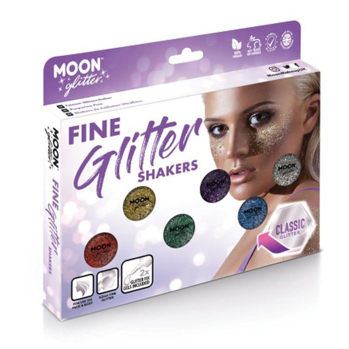 Moon Glitter Classic Fine Glitter Shaker, Assorted-Make up and Special FX-Jokers Costume Mega Store