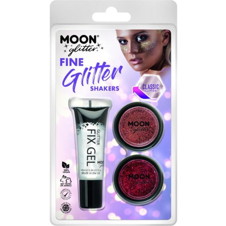 Moon Glitter Classic Fine Glitter Shakers, Copper Bronze, Red-Make up and Special FX-Jokers Costume Mega Store
