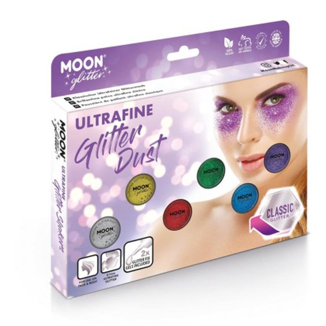 Moon Glitter Classic Ultrafine Glitter Dust, Assor-Make up and Special FX-Jokers Costume Mega Store