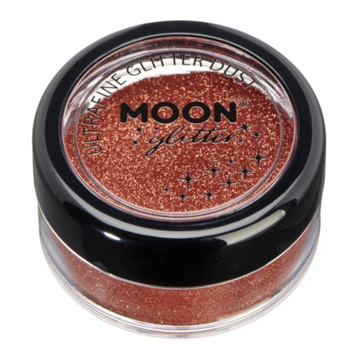 Moon Glitter Classic Ultrafine Glitter Dust, Copper Bronze-Make up and Special FX-Jokers Costume Mega Store