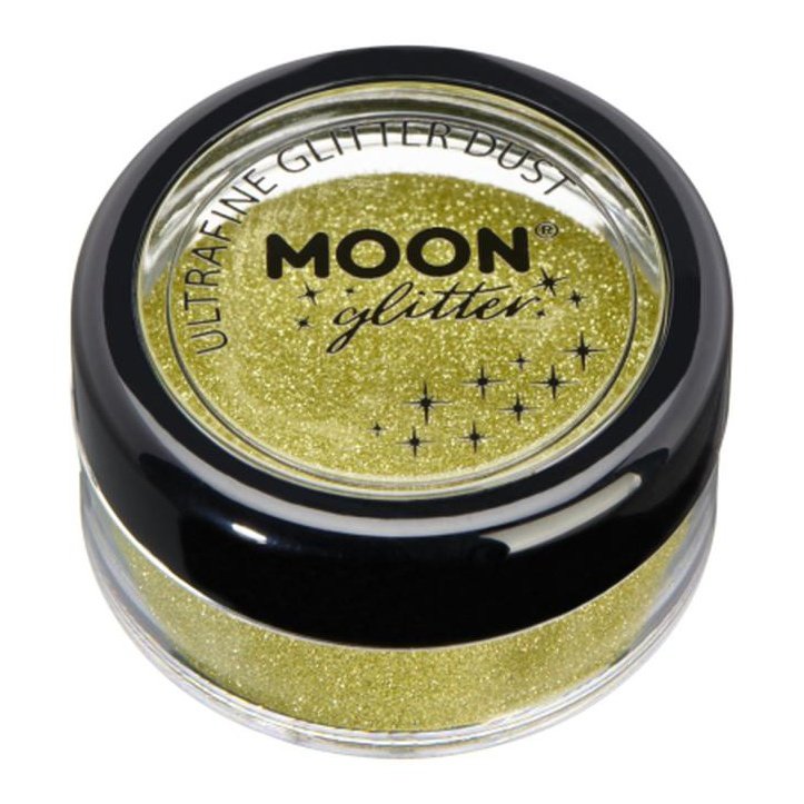 Moon Glitter Classic Ultrafine Glitter Dust, Gold-Make up and Special FX-Jokers Costume Mega Store