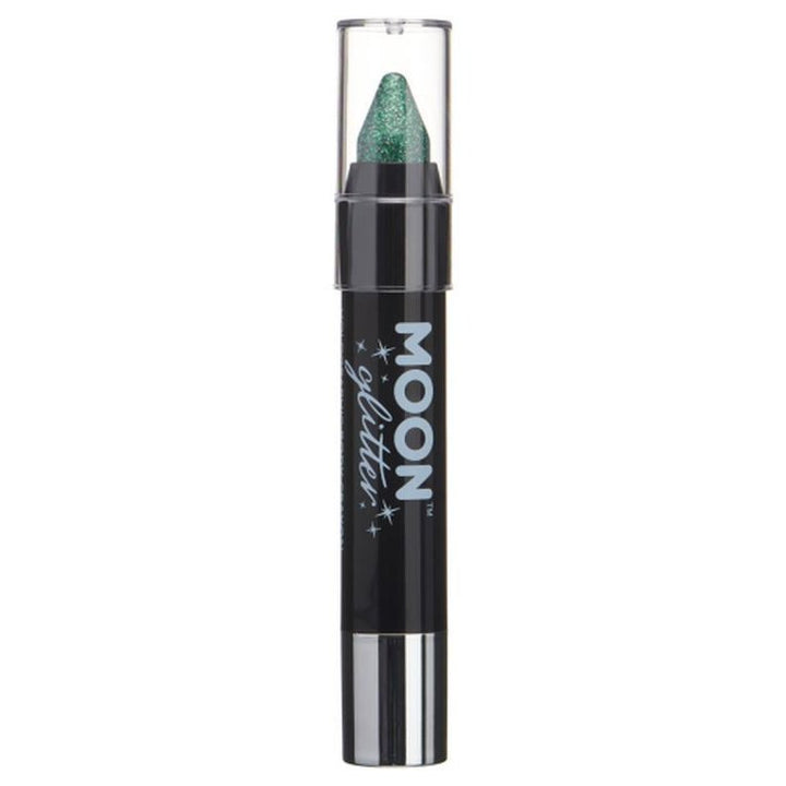 Moon Glitter Holographic Body Crayons, Green-Make up and Special FX-Jokers Costume Mega Store