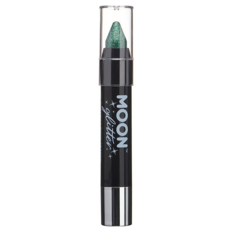 Moon Glitter Holographic Body Crayons, Green-Make up and Special FX-Jokers Costume Mega Store