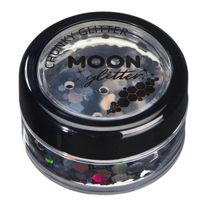 Moon Glitter Holographic Chunky Glitter, Black-Make up and Special FX-Jokers Costume Mega Store