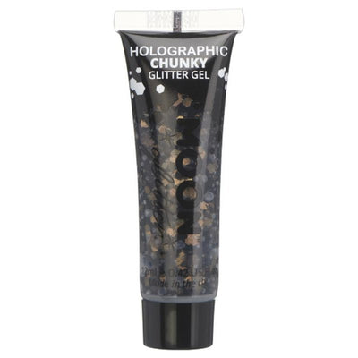 Moon Glitter Holographic Chunky Glitter Gel, Black-Make up and Special FX-Jokers Costume Mega Store