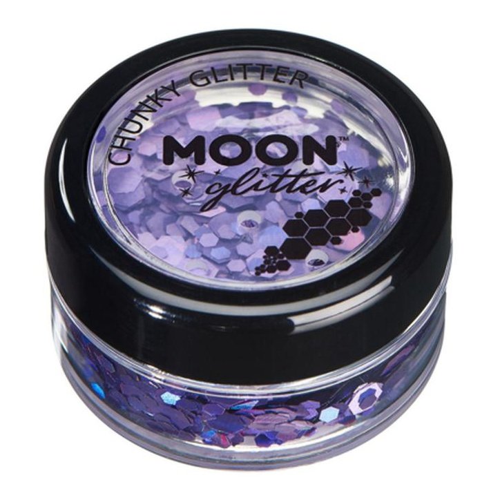 Moon Glitter Holographic Chunky Glitter, Purple-Make up and Special FX-Jokers Costume Mega Store