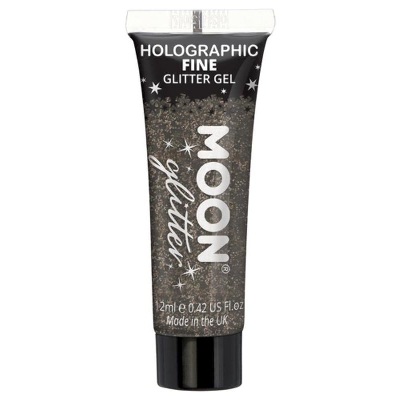 Moon Glitter Holographic Fine Glitter Gel, Black-Make up and Special FX-Jokers Costume Mega Store