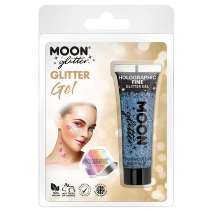 Moon Glitter Holographic Fine Glitter Gel, Blue-Make up and Special FX-Jokers Costume Mega Store
