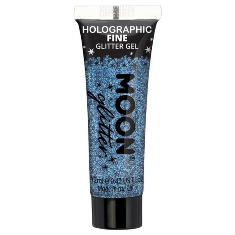 Moon Glitter Holographic Fine Glitter Gel, Blue-Make up and Special FX-Jokers Costume Mega Store