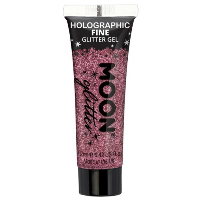 Moon Glitter Holographic Fine Glitter Gel, Pink-Make up and Special FX-Jokers Costume Mega Store