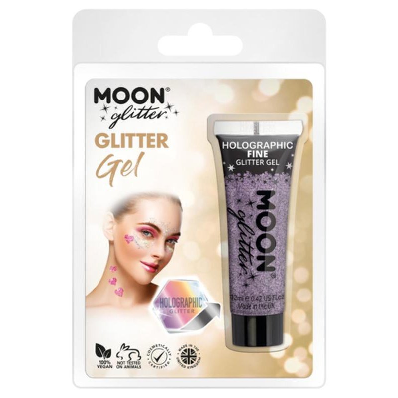 Moon Glitter Holographic Fine Glitter Gel, Purple-Make up and Special FX-Jokers Costume Mega Store