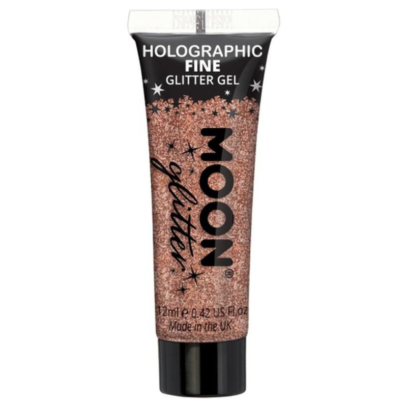 Moon Glitter Holographic Fine Glitter Gel, Rose Gold-Make up and Special FX-Jokers Costume Mega Store
