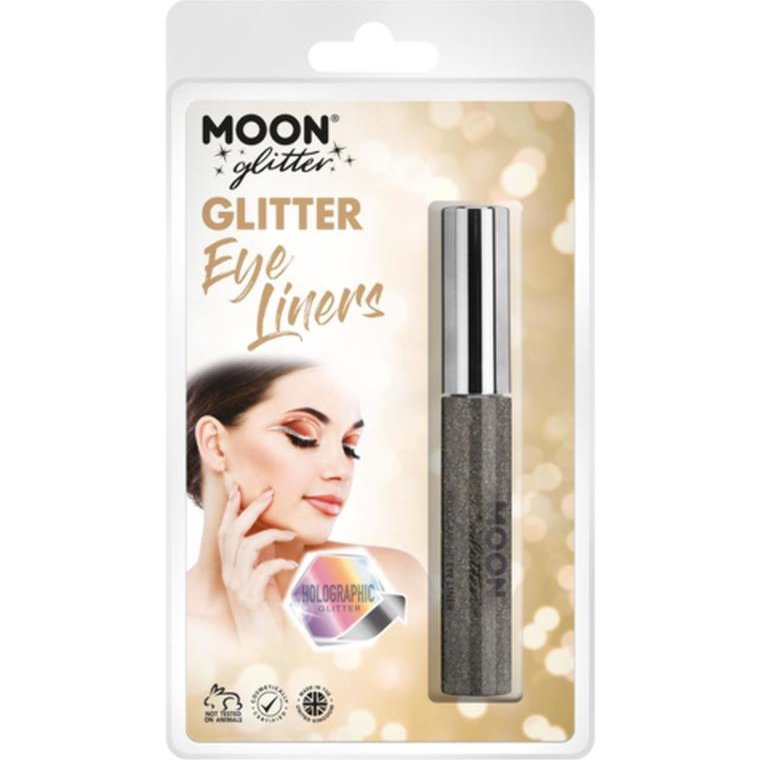 Moon Glitter Holographic Glitter Eye Liner, Black-Make up and Special FX-Jokers Costume Mega Store